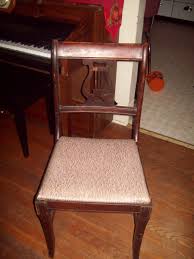 The legs and frame are made of solid. Vintage Early 1940 S Lyre Back Dining Room Chairs Collectors Weekly