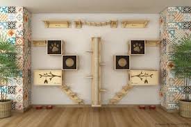 Parcours Chat Et Arbre Pan Mural En Bois Meuble Pour Animal De Compagnie Chat Aire De Jeux Trucs De Chat