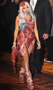 Lady Gaga Meat Dress Vestido De Carne Lady Gaga Lady Gaga Fotos Lady Gaga
