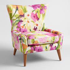 Its vibrant flowers correspond perfectly well to the salmon pink. Ariana Watercolor Floral Accent Chair