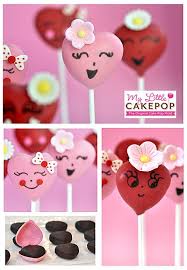Nothing is more festive than cake on a stick. Fun Heart Face Cake Pops Made With A Heart Shaped Cake Pop Mold From My Little Cakepop Heart Cake Pops Cake Pop Molds Valentine Cake Pop