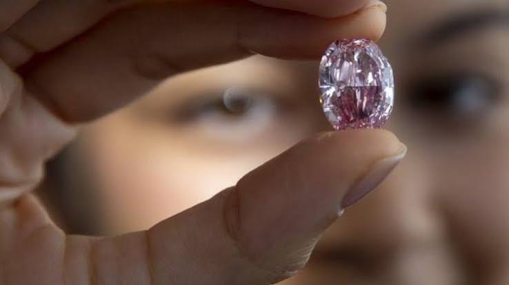 Rare pink diamond goes on display in France 100 years after amateur heist - BBC News