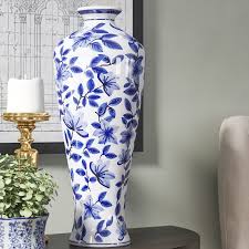Rego Blue White 20 Ceramic Floor Vase Floor Vase Tall Floor Vases Asian Vases