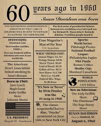 Personalized 60th Birthday 1960 Newspaper Poster Facts Etsy 60th Birthday 60th Birthday Party 90th Birthday