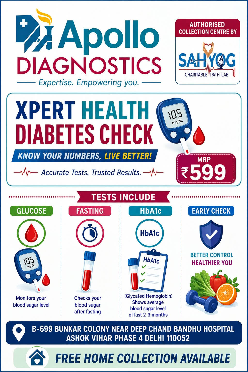 XPERT HEALTH DIABETES CHECK product image