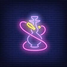 Download Neon Icon Of Hookah With Two Pink Hoses For Free Neon Wallpaper Neon Typography Neon Art