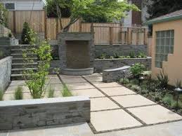 Are The Stepping Pads Cast In Place Concrete Or Actual Pavers Houzz Stamped Concrete Patio Designs Modern Patio Design Concrete Patio Designs