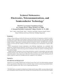 Technical Mathematics Electronics Telecommunications