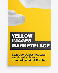 Textured Flyer Mockup In Stationery Mockups On Yellow Images Object Mockups
