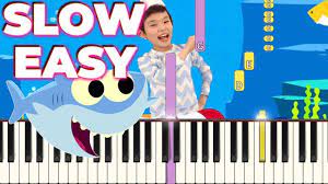 Baby Shark Song Slow Easy Piano Tutorial Synthesia Pinkfong Dance Baby Shark Song Baby Shark Piano Tutorial