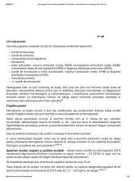 Hemograma cu formula leucocitara, hb, ht si indici si reticulocite. HemogramÄƒ Cu FormulÄƒ LeucocitarÄƒ Hb Ht Indici Si Reticulocite HemoleucogramÄƒ Synevo