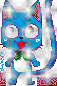 Pixel Art En Perle Hama Manga Grille Pixel Art Pixel Art Art Fairy Tail
