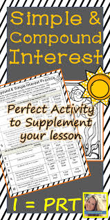 This Simple And Compound Interest Activity For Middle School Math Will Be A Fun Game To Play For 7th Grade S Teaching Blogs Teaching Techniques Simple Interest