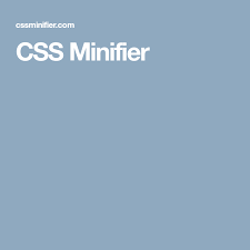 Css Minifier