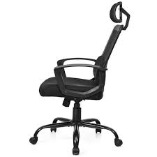 The efficiency and comfort you can expect from this product prove that the best back support for office chair doesn't always have to be a pillow. Costway Black Mesh High Back Office Chair Ergonomic Swivel Chair With Lumbar Support And Headrest Hw63774 The Home Depot