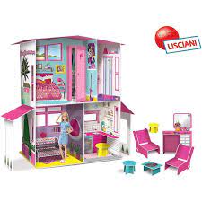 Die genauen maße des puppenbetts zeigt dieses bild. Lisciani Barbie Haus Kinderspielhaus Alza De