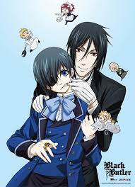 Amazon.com: Great Eastern Entertainment Black Butler-Sebastian and CIEL  with Chibi Special Edition WALLSCROLL : Home & Kitchen