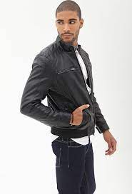 47 Forever 21 Faux Leather Biker Jacket Faux Leather Jacket Men Leather Jacket Style Leather Jacket