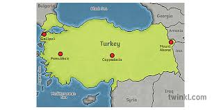 Mapa colocado sobre una base metálica y enmarcado en aluminio. Mapa De Turquia Con Caracteristicas Geograficas Ano 6 Hass Geografia