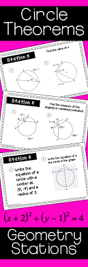 Circle Theorems Activity Stations For Geometry Circle Theorems Geometry Worksheets Theorems