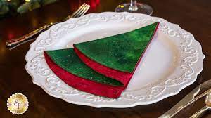 Simple Diy Folded Christmas Tree Napkin Shabby Fabrics Tutorials Youtube Christmas Tree Napkins Fabric Christmas Trees Christmas Tree Napkin Fold