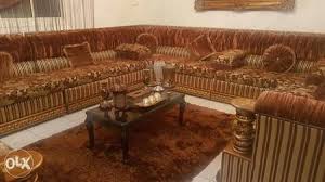 كنب كنب مغربي عسلي بني