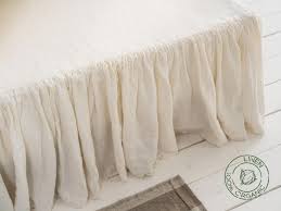 (+ size) free shipping 6. Linen Bedskirt With Ruffles Twin Full Double Queen King Etsy Bed Linens Luxury Ruffle Bedding Bed Linen Design