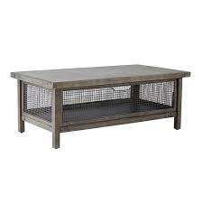 Free delivery and returns on ebay plus items for plus members. Industrial Concrete Metal Mesh Storage Coffee Table Cody Coffe Table Abode And Company