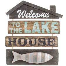 Caron's beach house is always on the search for something new to show off to our customers to highlight their unique homes. Welcome To The Lake House Wood Wall Decor Hobby Lobby 1301472