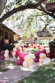 Backyard Balloon Decoration Ideas For Birthday Party At Home Blush And Marsala Balloons Wedding Party Ideas Graduation Party Themes Graduation Party Checklist Graduation Party