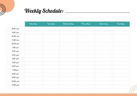 printable weekly hourly planner template flipsnack