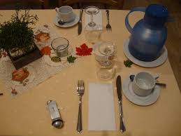 A placemat, cutlery (fork, knife, and spoon), a dinner plate, a water glass, and a napkin. Breakfast Table Setting Picture Of Hotel Kolpinghaus Lingen Tripadvisor