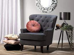 Buy your next fabric chair online today. Fabric Armchair Dark Grey Viborg Ii Beliani Co Uk