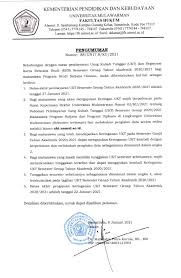 Pengumuman Perihal Pembayaran Ukt Registrasi Krs Semester Genap Ta 20 21