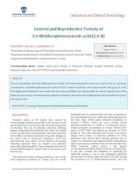 Reduced herbicide translocation via inhibition of cellular transport. Pdf General And Reproductive Toxicity Of 2 4 Dichlorophenoxyacetic Acid 2 4 D