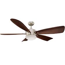 Harbor Breeze Saratoga 60 In Brushed Nickel Indoor Ceiling Fan With Light Kit And Remote 5 Blade Lowes Com Fan Light Ceiling Fan With Light Ceiling Fan