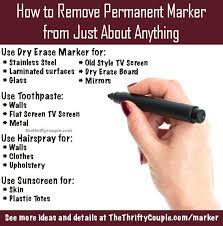 How To Remove Permanent Marker From Just About Anything Remove Permanent Marker Cleaning Hacks How To Remove Sharpie