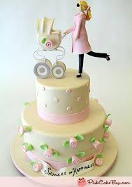 Showers Of Happiness Cake Celebration Cakes Baby Shower Cakes Pink Cake Box Cake Decorating
