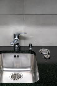 close up of a very clean kitchen sink