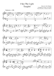 I see the light tangled theme stave preview. I See The Light Tangled Sheet Music For Piano Solo Musescore Com