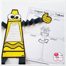 The first page is a crayon outline for a student bulletin board. The Crayon Box That Talked My Fabulous Class