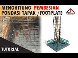 Cara ke 1 dengan satuan volume pondasi telapak adalah buah diketahui hitung rab 15 buah pondasi. Menghitung Pembesian Pondasi Tapak Cakar Ayam Telapak Footplate Dengan Simpel Youtube