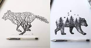 The tree appears to play a protective role next to the house and is mirrored on the other side by the peacock. Pin On Inspiring Art Artists