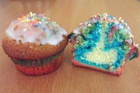 Regenbogen Muffins Rezept Rezept Muffins Kleiner Kuchen Kuchen