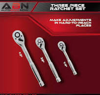 Amazon.com: ABN 3 Piece Ratchet Wrench Tools - Thumb Wheel Ratchet Set 3/8  1/4 1/2in 72-Tooth Hand Tools for Home and Automotive Use : Tools & Home ...