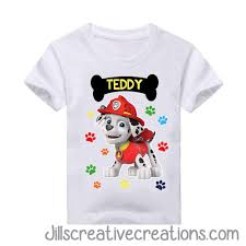 Paw Patrol T Shirt Design For Birthday Boy Paw Patrol T Shirt Marshall Camisetas De Bombero Cumpleanos De Paw Patrol Festivos Y Acontecimientos