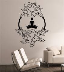 Lotus Wall Decal Meditation Sticker Art Decor Bedroom Design Etsy Master Bedroom Wall Art Wall Decor Wall Art Living Room