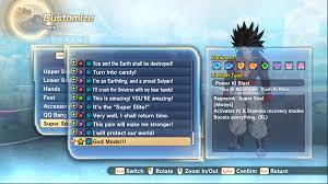 Check spelling or type a new query. Custom Super Soul God Mode Xenoverse Mods