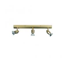 Country 3 light round ceiling spotlights. Satin Brass Ceiling Spotlight Bar Ideal For Kitchen Utility Rooms
