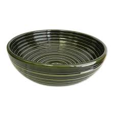 eden bath green ceramic vessel round